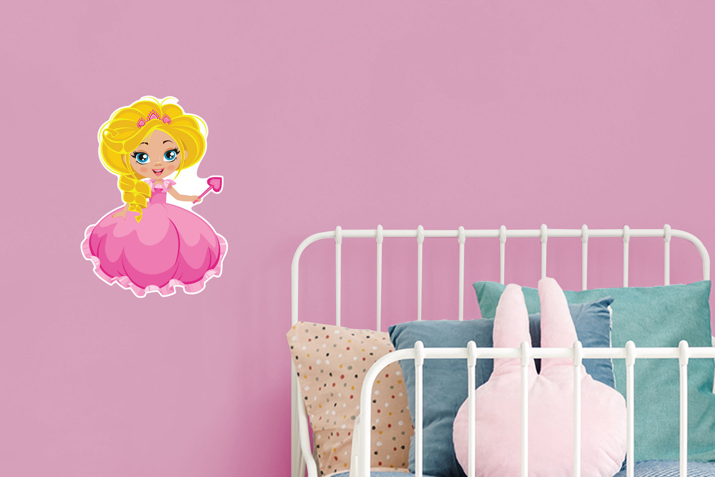 Nursery: Princess Pink Dress Character        -   Removable Wall   Adhesive Decal