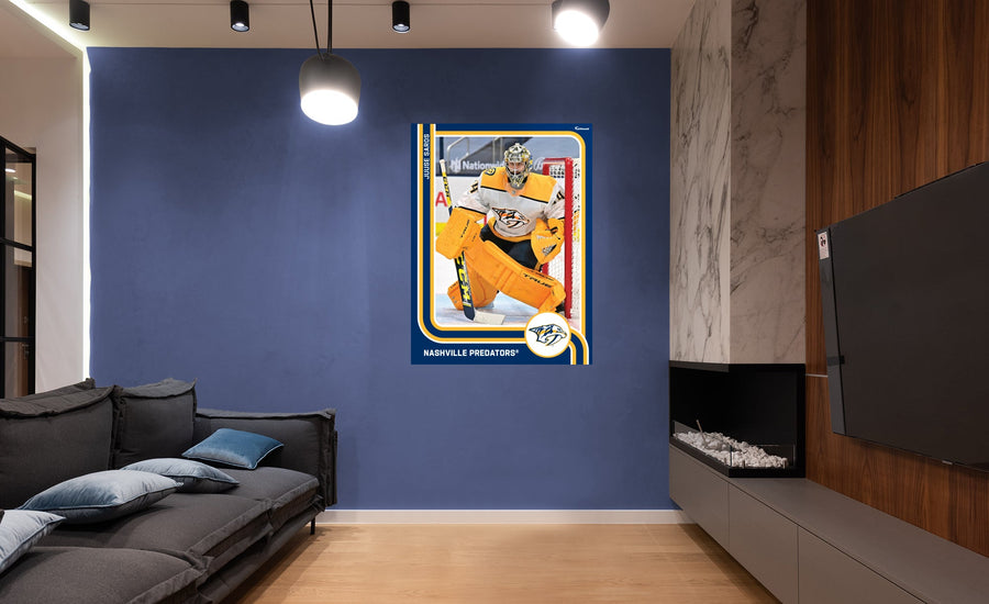 Juuse Saros - Peel & Stick Poster - Official NHL - Nashville Predators - Reusable Vinyl Wall Decal
