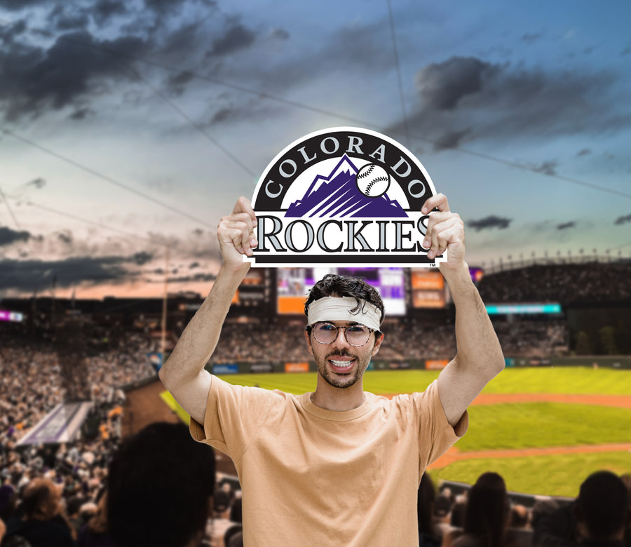Logo - Big Head - Official MLB - Colorado Rockies - Foam Core Cutout