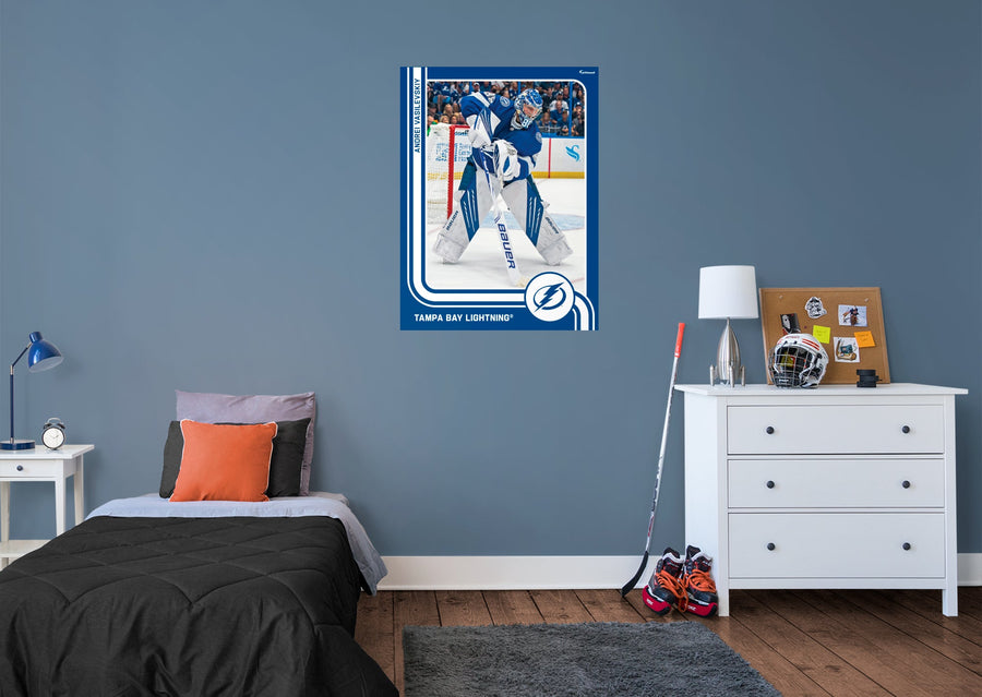 Andrei Vasilevskiy - Peel & Stick Poster - Official NHL - Tampa Bay Lightning - Reusable Vinyl Wall Decal