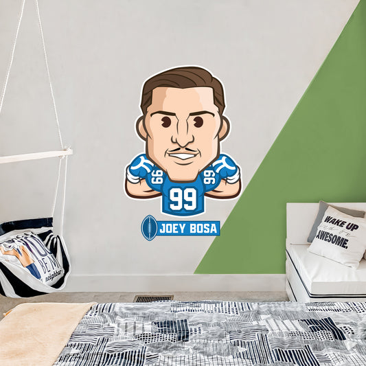 Los Angeles Chargers: Joey Bosa 2022 Emoji        - Officially Licensed NFLPA Removable     Adhesive Decal