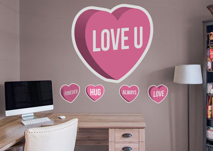 Valentine's Day: Love You Forever Icon - Removable Adhesive Decal