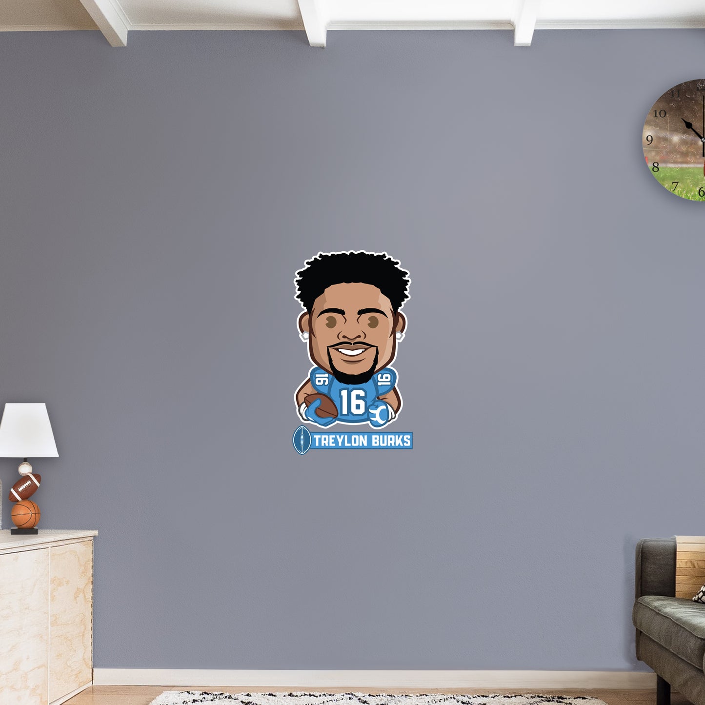 Tennessee Titans: Treylon Burks  Emoji        - Officially Licensed NFLPA Removable     Adhesive Decal