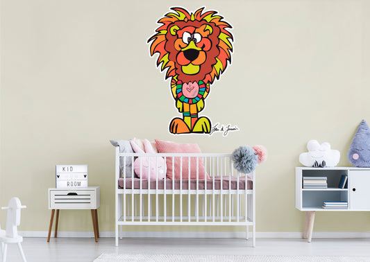 Dream Big Art:  My Lion Icon        - Officially Licensed Juan de Lascurain Removable     Adhesive Decal