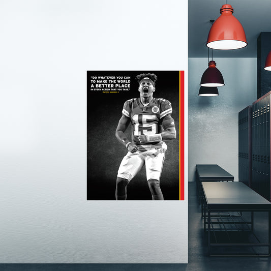 Kansas City Chiefs: Patrick Mahomes II 2022 Inspirational Poster        - Officially Licensed NFL Removable     Adhesive Decal