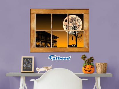 Halloween:  Yellow Sky Icon Instant Windows        -   Removable Wall   Adhesive Decal
