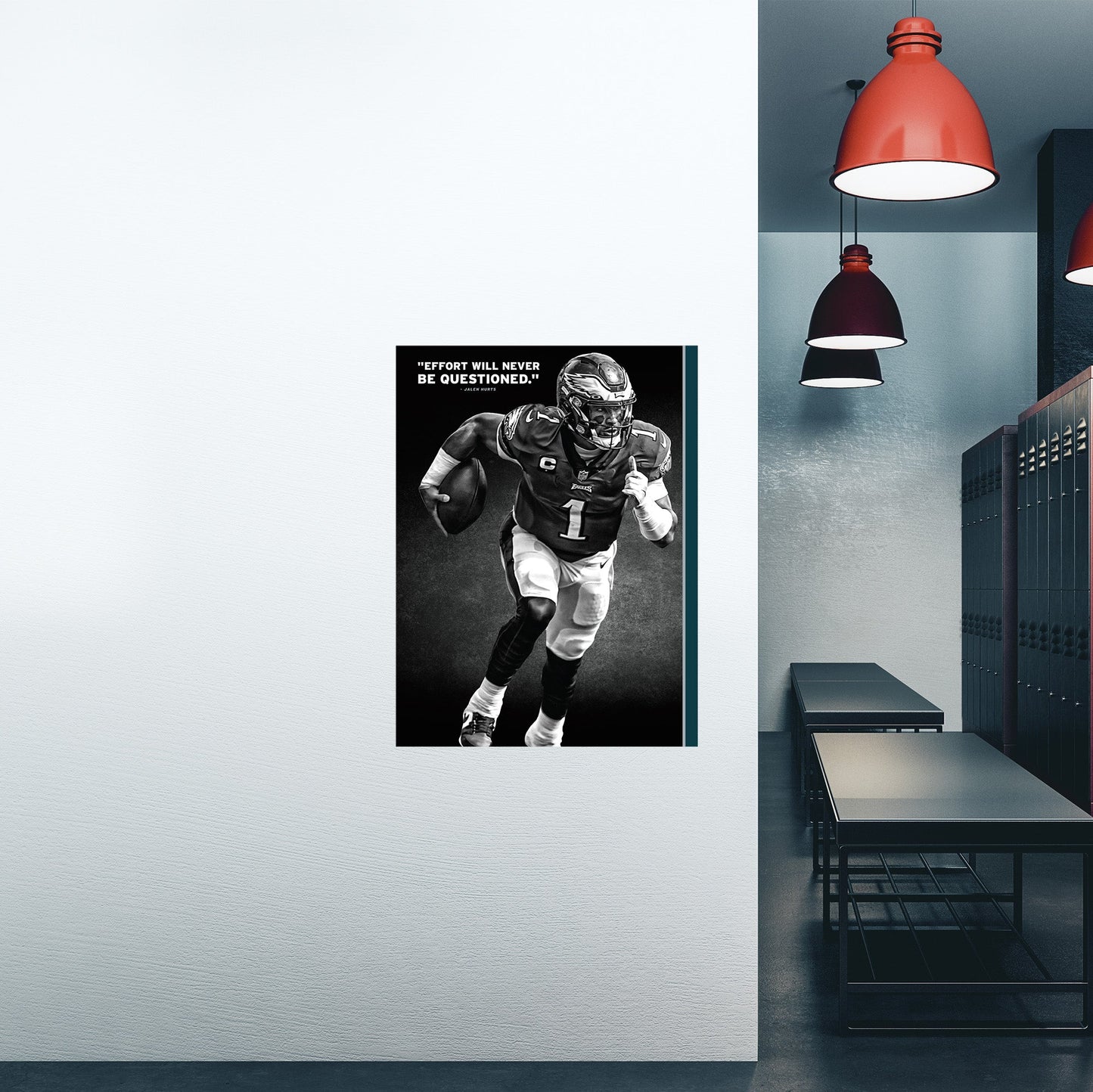 Philadelphia Eagles: Jalen Hurts Inspirational Poster - Officially Licensed NFL Removable Adhesive Decal