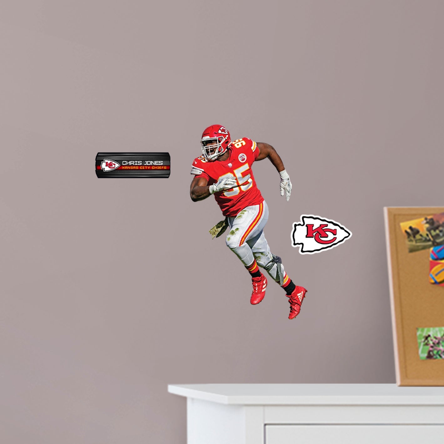 Kansas City Chiefs: Chris Jones - Officially Licensed NFL Removable Adhesive Decal