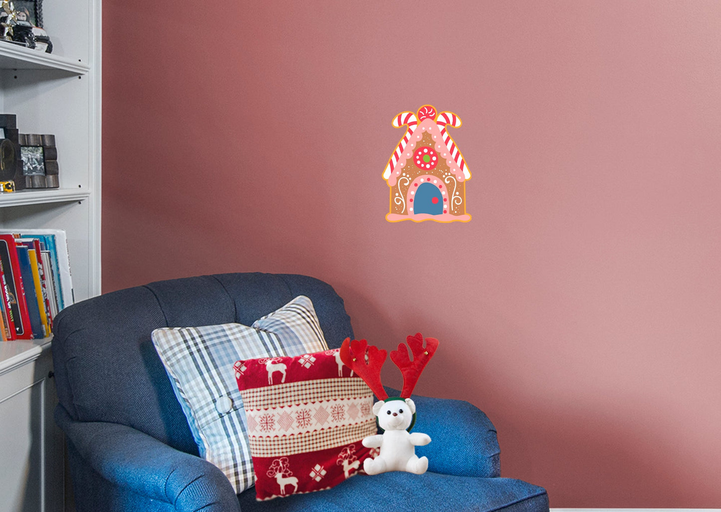 Christmas: Gingerbread House Icon - Removable Adhesive Decal