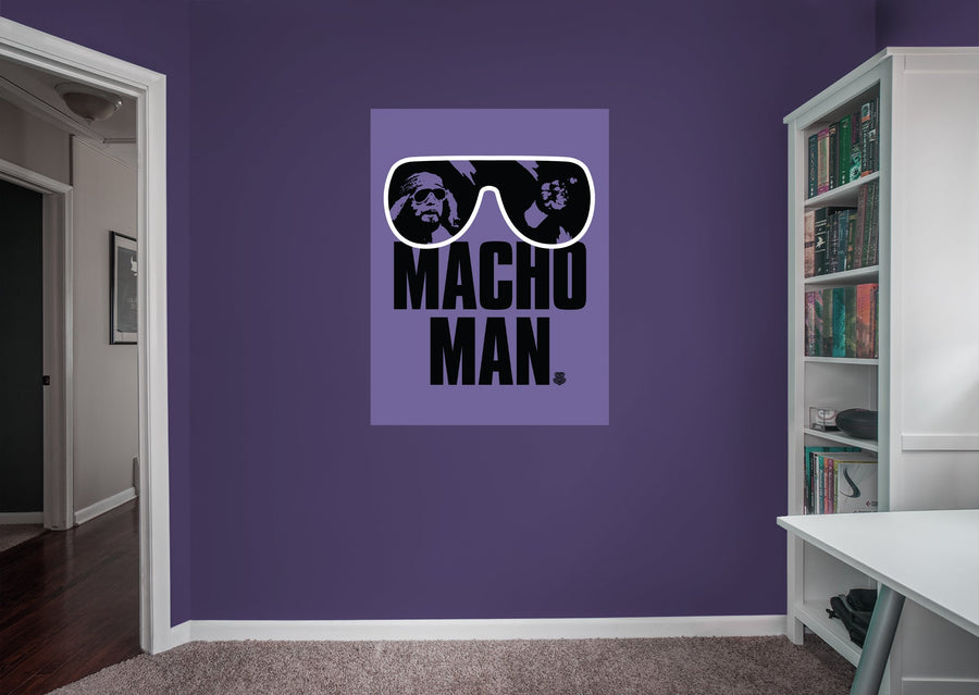 Macho Man Randy Savage - Peel & Stick Poster - Official WWE - Reusable Vinyl Wall Decal