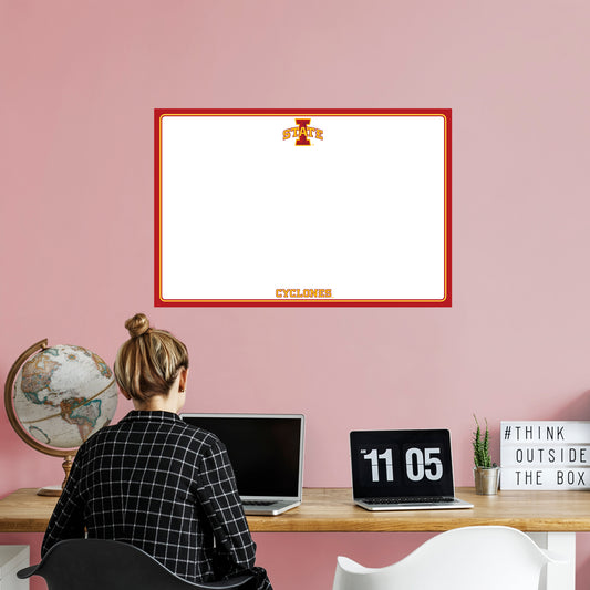 Iowa State Cyclones 2020 X-Large Dry Erase Whiteboard  - Officially Licensed NCAA Removable Wall Decal