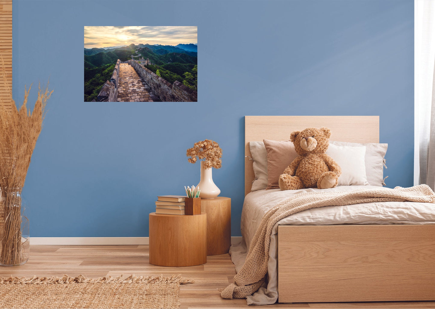 Popular Landmarks: The Great Wall of China Realistic Poster - Removable Adhesive Decal