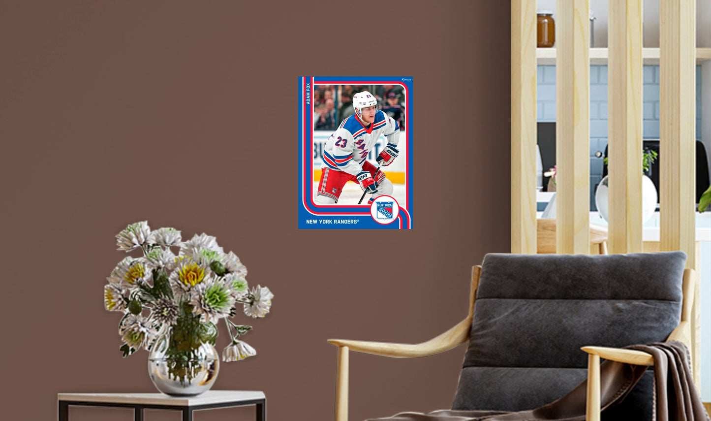 New York Rangers: Adam Fox Poster - Officially Licensed NHL Removable Adhesive Decal