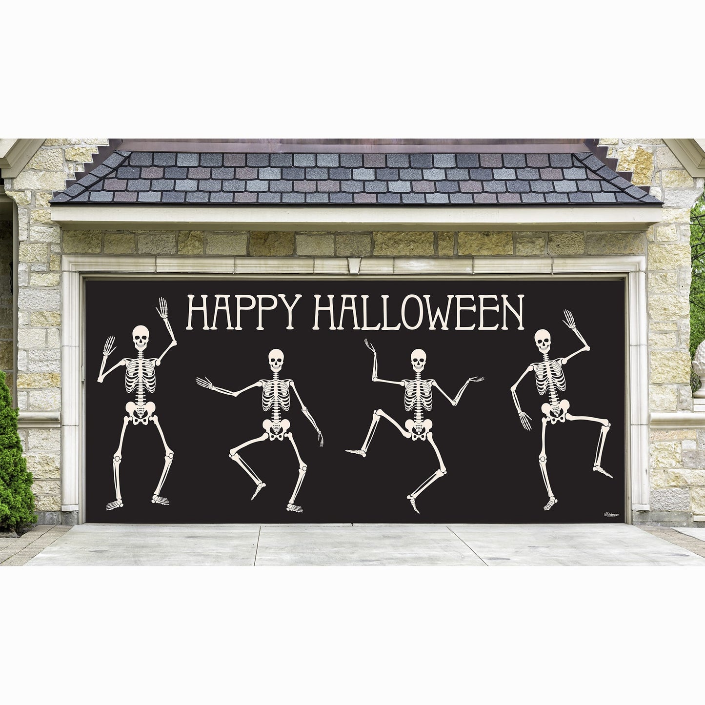 Happy Halloween: Skeletons - Garage Door Banner
