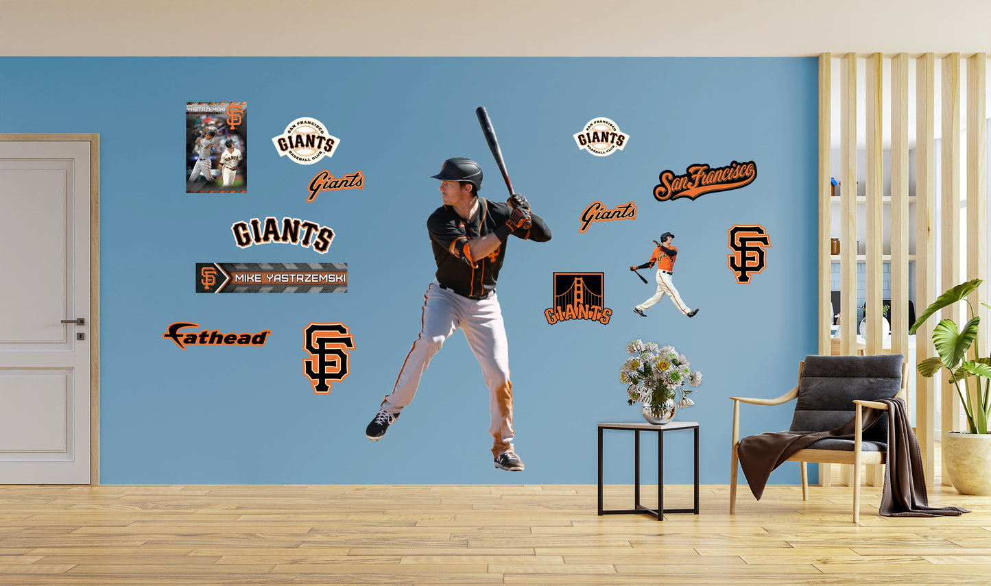 San Francisco Giants: Mike Yastrzemski         - Officially Licensed MLB Removable Wall   Adhesive Decal