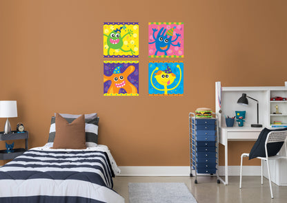 Monster:  Party Creatures Collection        -   Removable Wall   Adhesive Decal