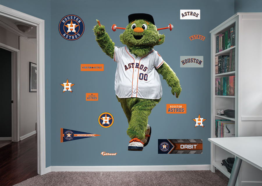 Orbit Mascot - RealBig Collection - Official MLB - Houston Astros - Reusable Vinyl Wall Decals