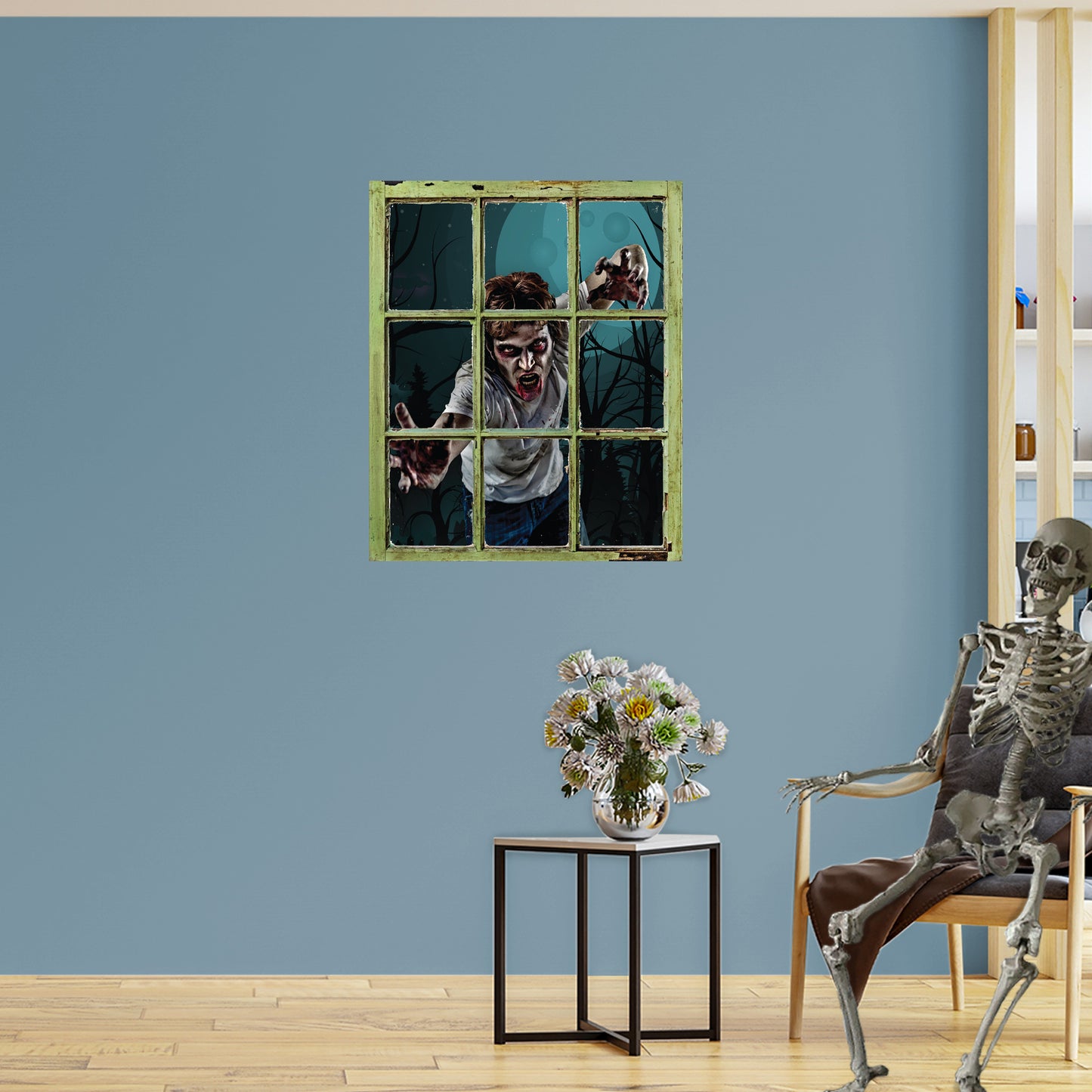 Zombies:  Grabbing Zombie Instant Window        -   Removable     Adhesive Decal