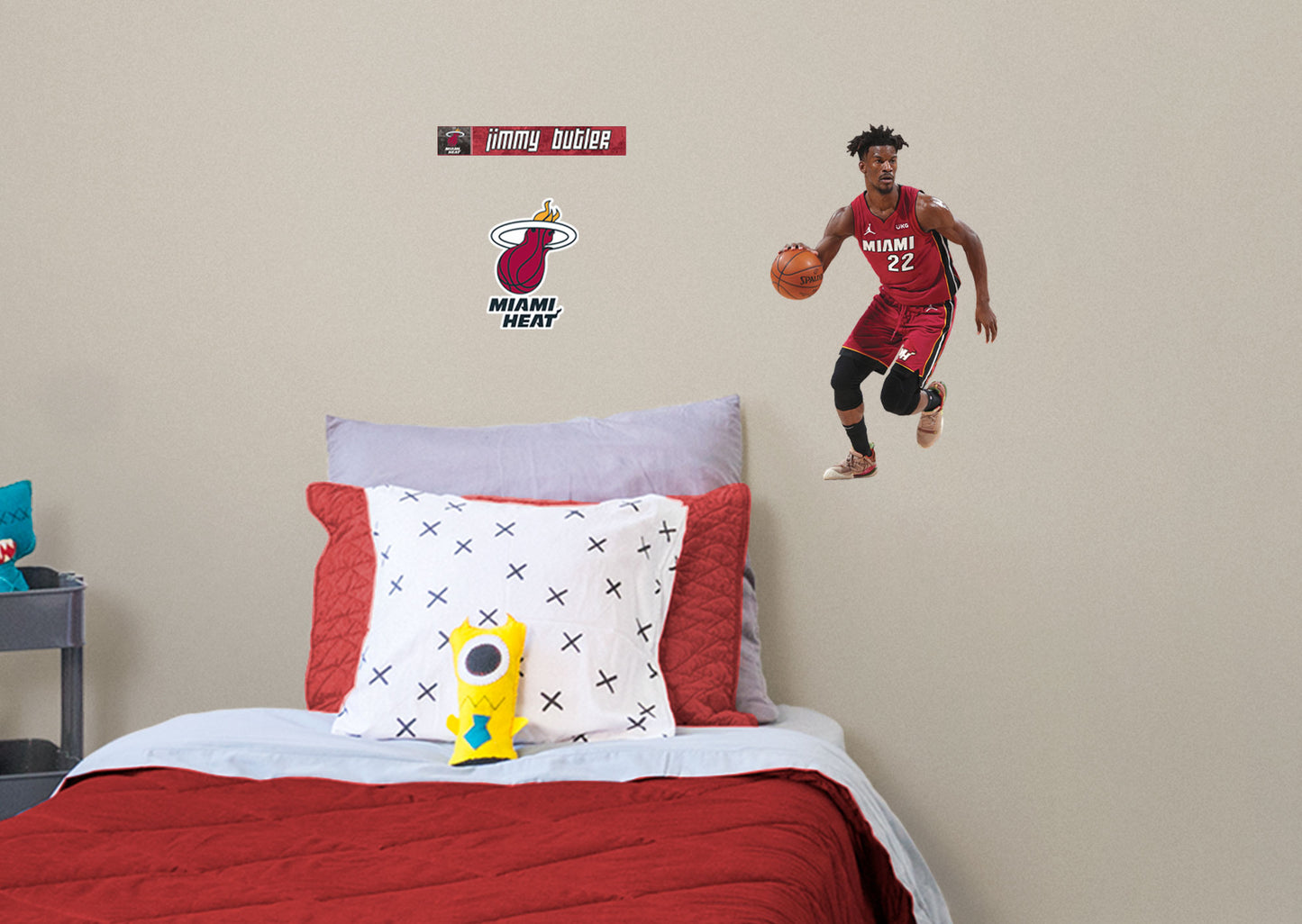 Miami Heat: Jimmy Butler         - Officially Licensed NBA Removable Wall   Adhesive Decal