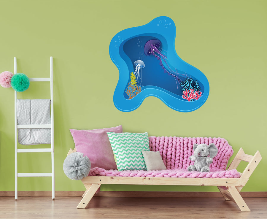 Nursery:  Jellyfish Icon        -   Removable Wall   Adhesive Decal