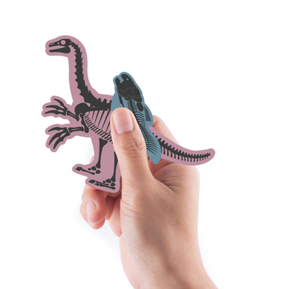 Sheet of 5 -Dinosaur: Dinosaur Skeleton Vol 2 Minis        -   Removable    Adhesive Decal