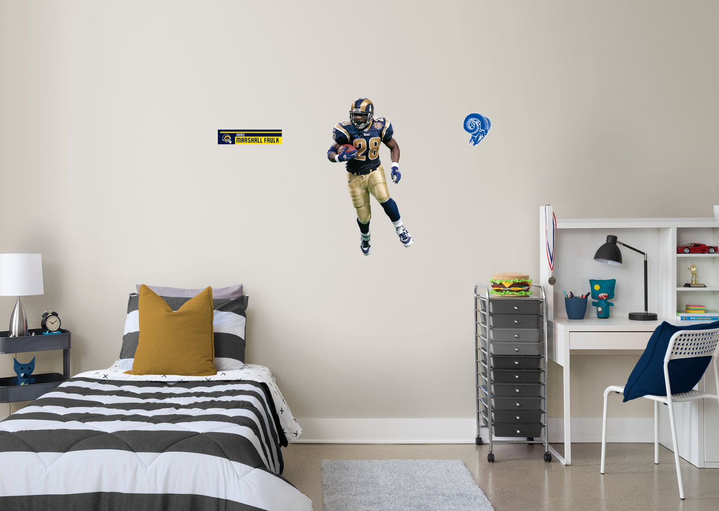 St. Louis Rams: Marshall Faulk Legend - Officially Licensed NFL Removable Adhesive Decal