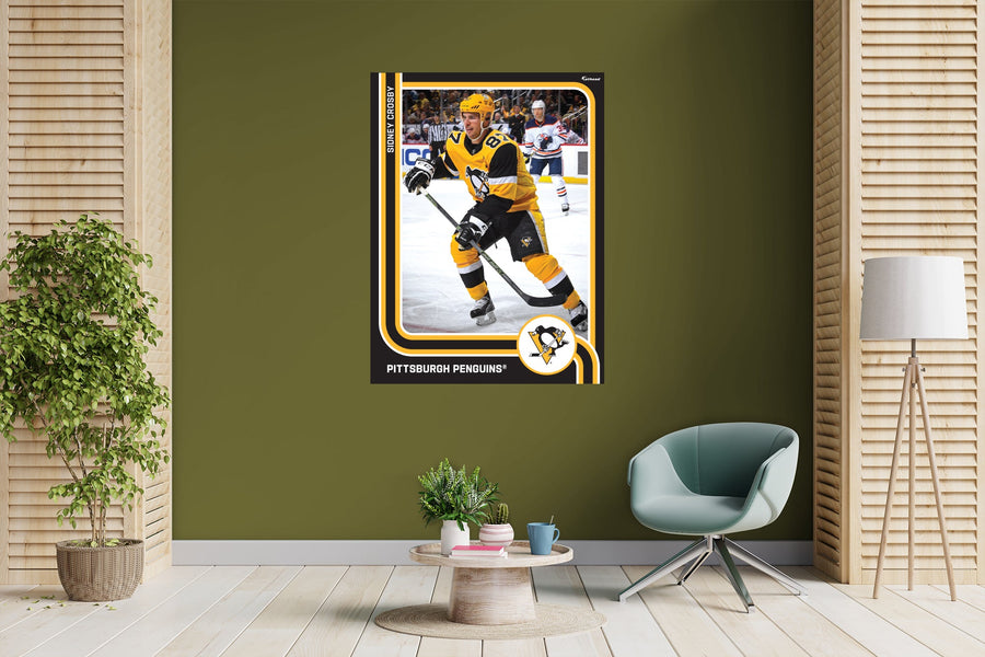 Sidney Crosby - Peel & Stick Poster - Official NHL - Pittsburgh Penguins - Reusable Vinyl Wall Decal
