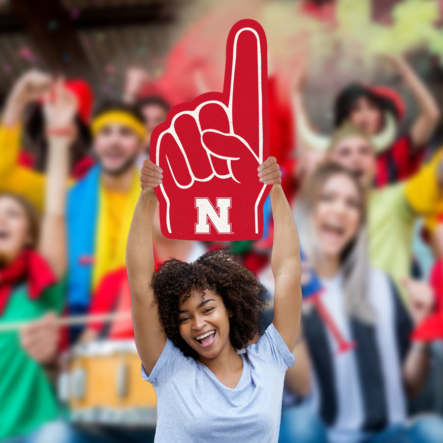 Foam Finger - Big Head - Official NCAA - Nebraska Cornhuskers - Foam Core Cutout