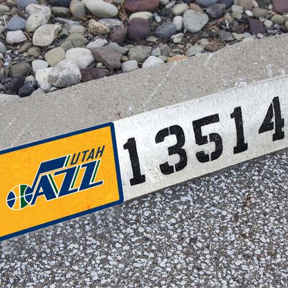 Utah Jazz:  Address Block Logo        - Officially Licensed NBA    Outdoor Graphic