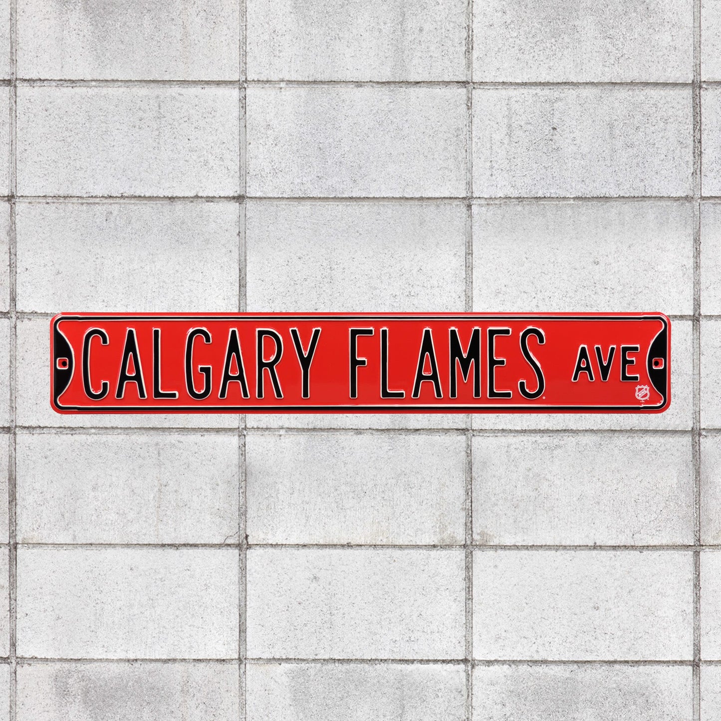 Calgary Flames: Calgary Flames Avenue - Officially Licensed NHL Metal Street Sign