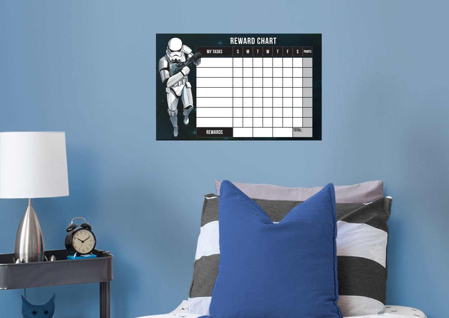 Storm Trooper Reward Chart Dry Erase        - Officially Licensed Star Wars Removable Wall   Adhesive Decal
