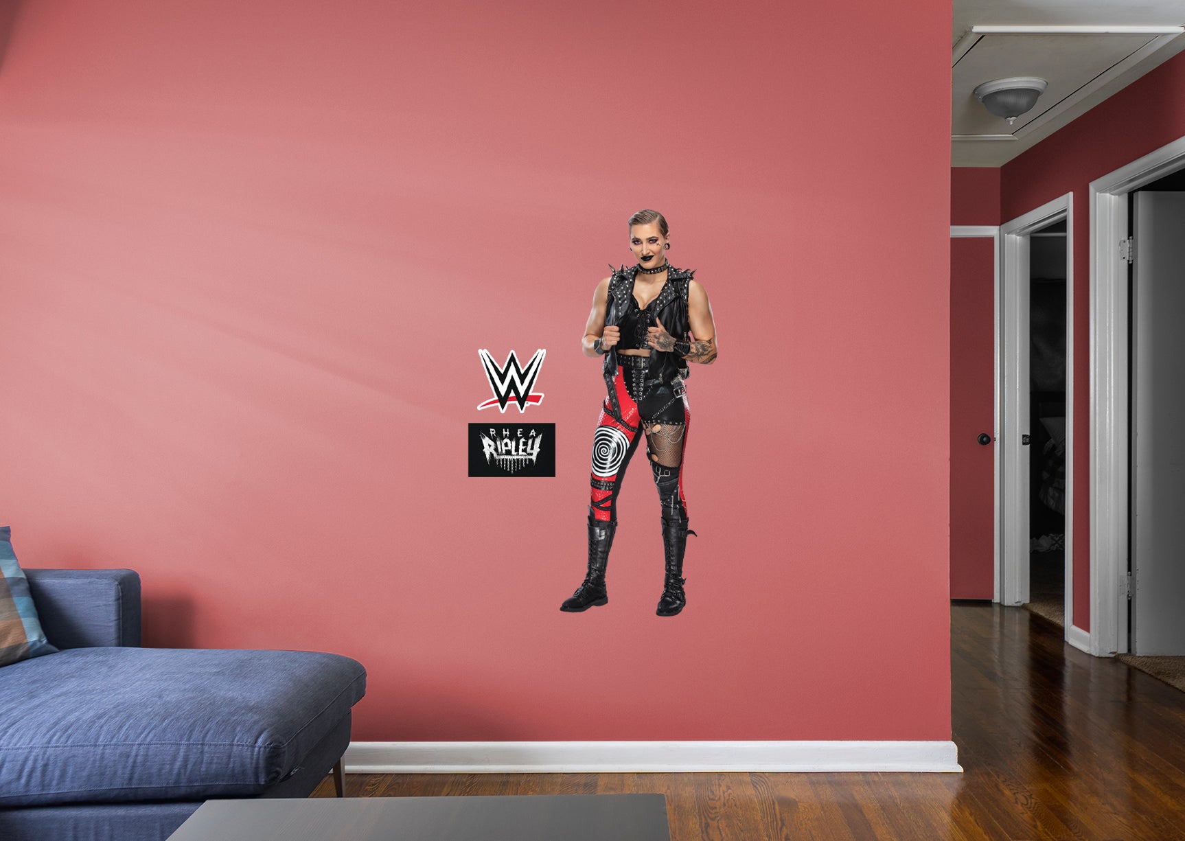 Custom Rhea Ripley Signs Rhea Ripley - RealBig Collection - Official WWE - Reusable Vinyl Wall ...