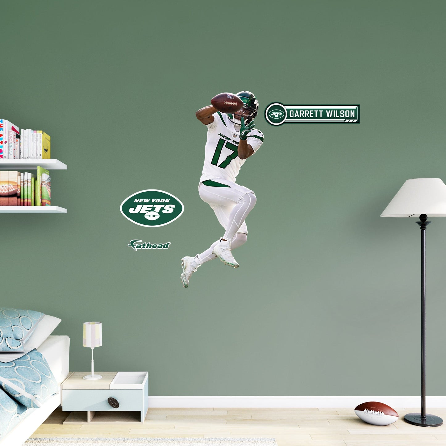 New York Jets: Garrett Wilson Catch        - Officially Licensed NFL Removable     Adhesive Decal
