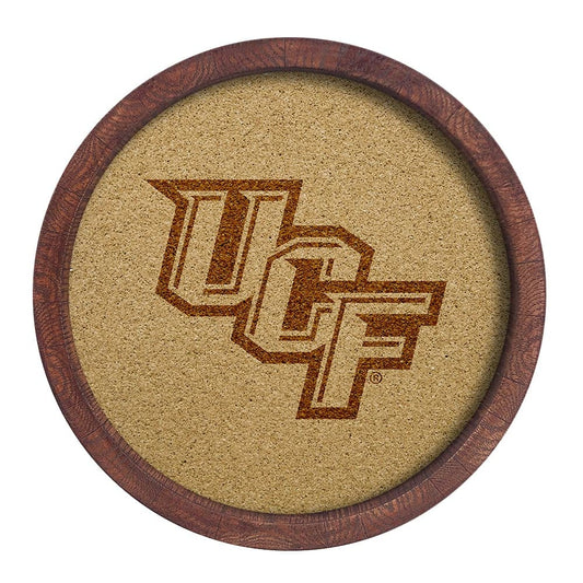 UCF Knights: "Faux" Barrel Framed Cork Board - The Fan-Brand