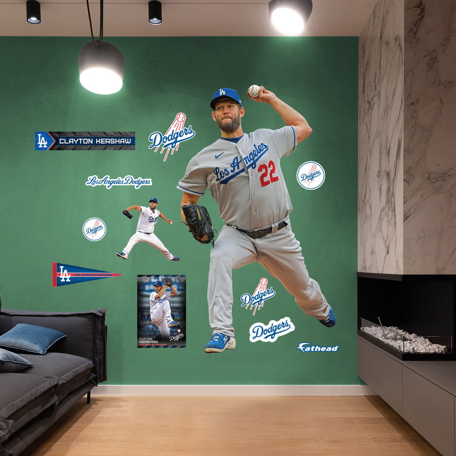 Clayton Kershaw - RealBig Collection - Official MLB - Los Angeles Dodgers - Reusable Vinyl Wall Decals #3