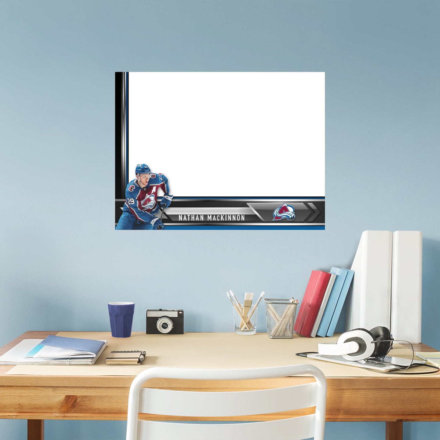 Colorado Avalanche: Nathan MacKinnon Dry Erase Whiteboard - Officially Licensed NHL Removable Adhesive Decal
