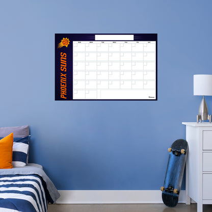 Phoenix Suns Dry Erase Calendar  - Officially Licensed NBA Removable Wall Decal