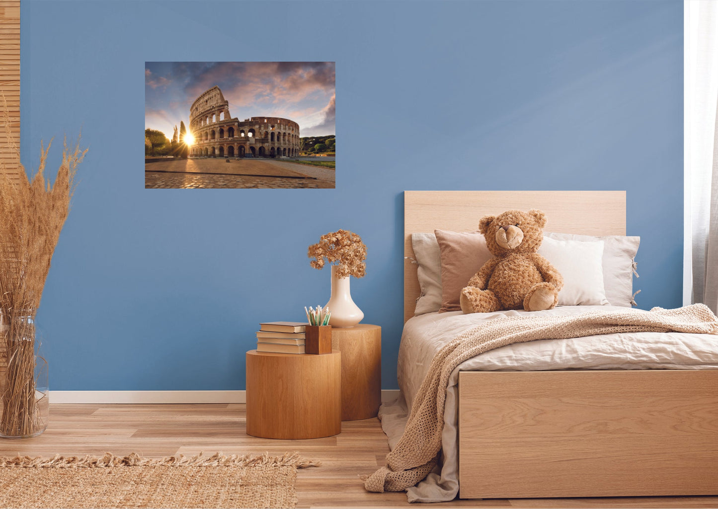 Popular Landmarks: Rome Coloseum Realistic Poster - Removable Adhesive Decal