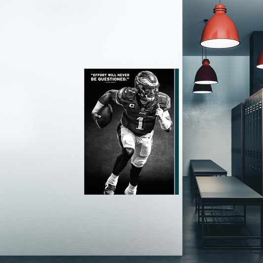 Philadelphia Eagles: Jalen Hurts 2022 Inspirational Poster        - Officially Licensed NFL Removable     Adhesive Decal
