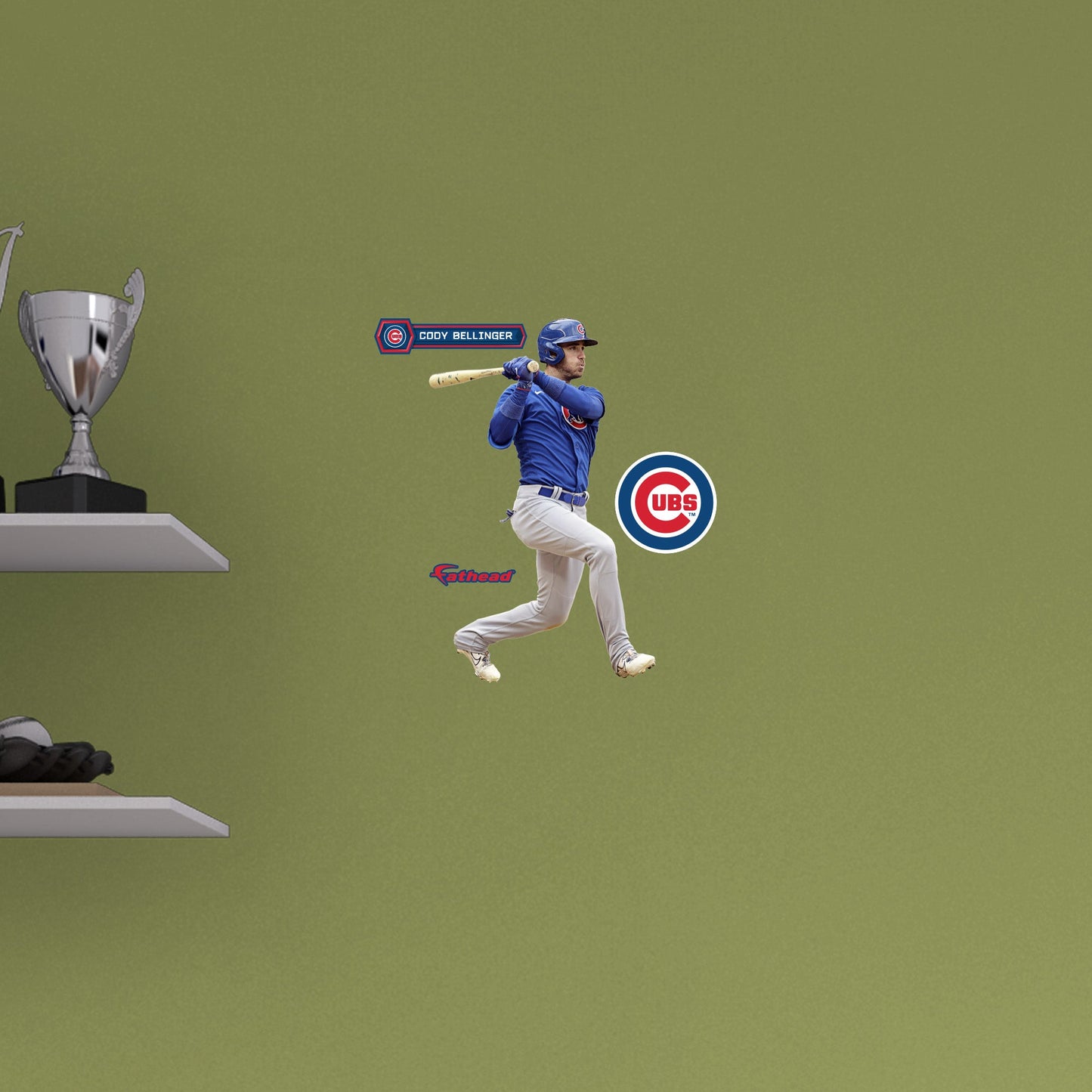 Chicago Cubs: Cody Bellinger  Swing        - Officially Licensed MLB Removable     Adhesive Decal