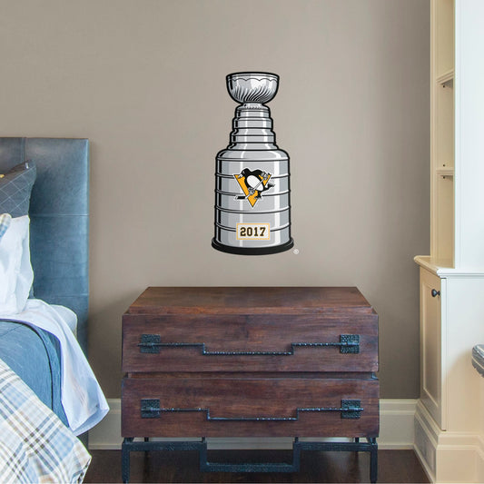 Pittsburgh Penguins: 2017 Stanley Cup Trophy - Officially Licensed NHL Removable Wall Decal