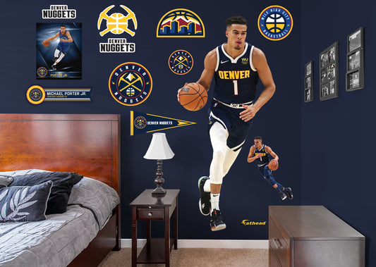 Denver Nuggets: Michael Porter Jr.         - Officially Licensed NBA Removable     Adhesive Decal
