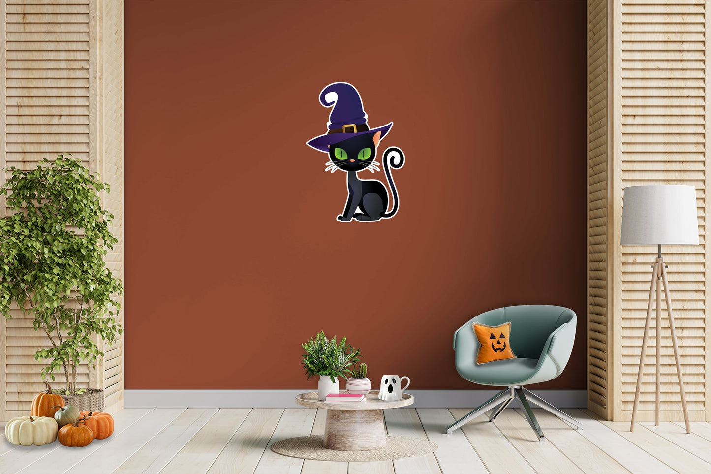 Halloween: Black Cat Icon        -   Removable Wall   Adhesive Decal