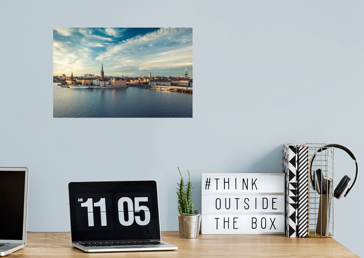 Popular Landmarks: Stockholm Realistic Poster - Removable Adhesive Decal