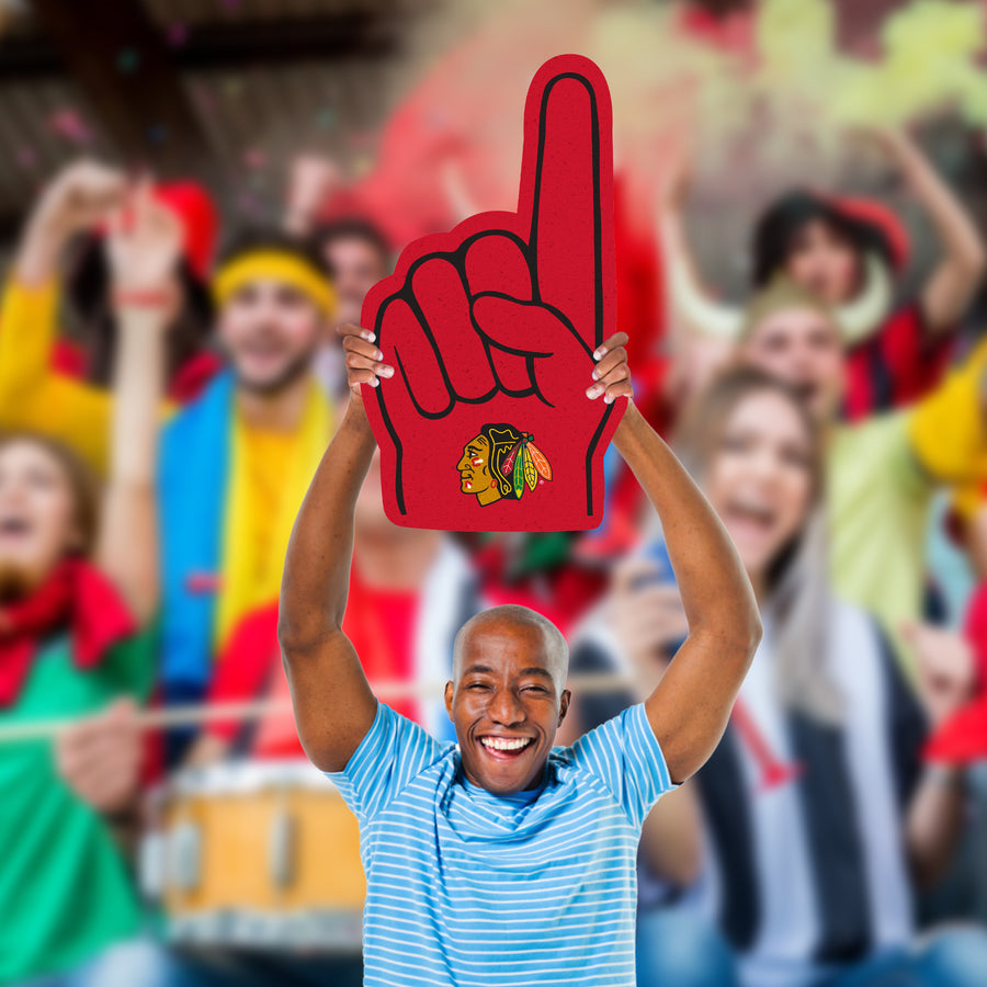 Foam Finger - Big Head - Official NHL - Chicago Blackhawks - Foam Core Cutout