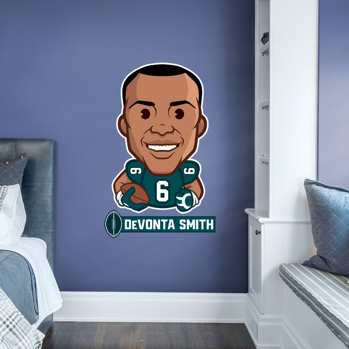 Philadelphia Eagles: DeVonta Smith  Emoji        - Officially Licensed NFLPA Removable     Adhesive Decal