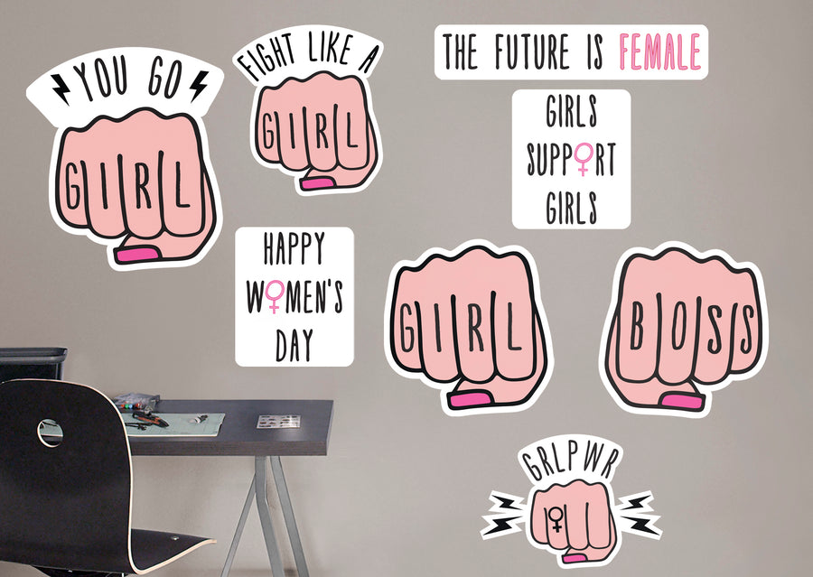 Womens Day Fists COLLECTION  - Removable Wall Decal