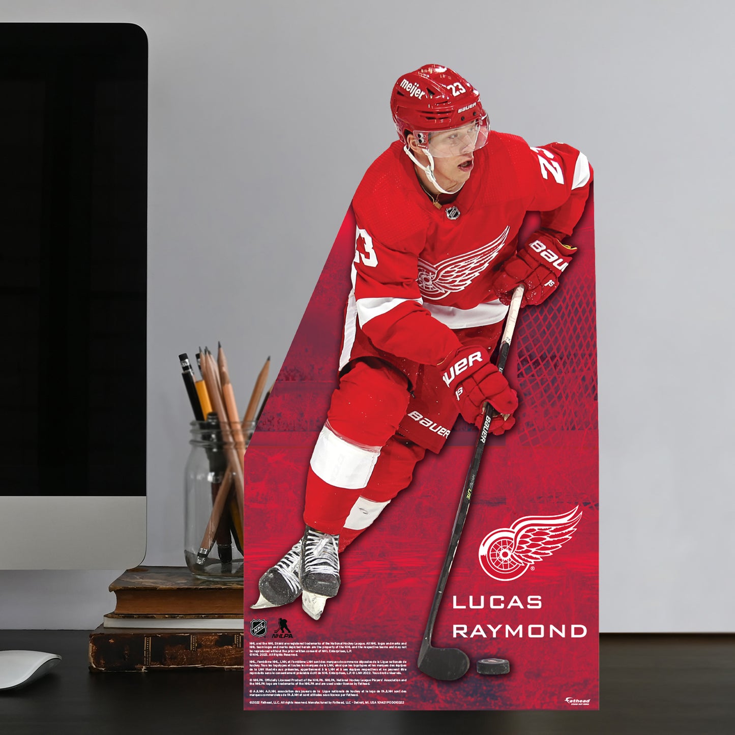 Detroit Red Wings: Lucas Raymond Mini Cardstock Cutout - Officially Licensed NHL Stand Out