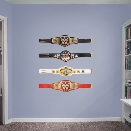 WWE: Championship Title Collection - Officially Licensed Removable Wall Decals