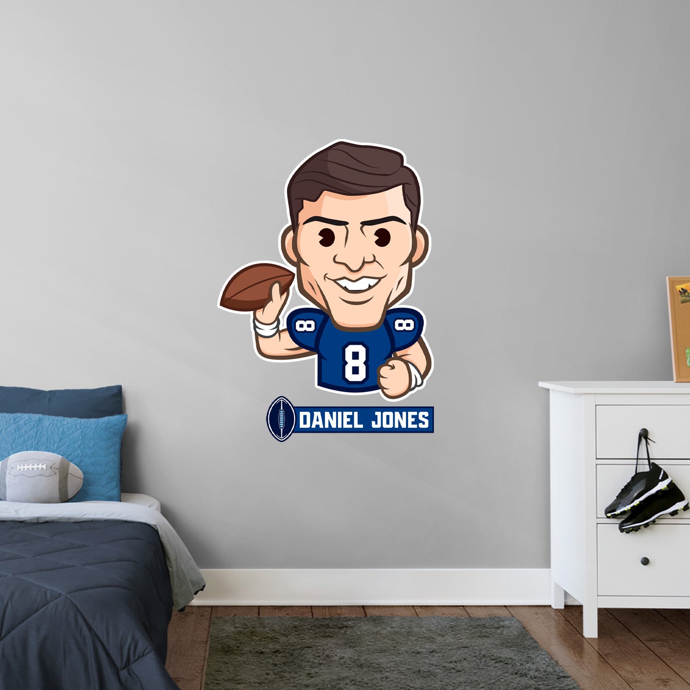 New York Giants: Daniel Jones 2021 GameStar - NFL Removable Adhesive Wall Decal Large